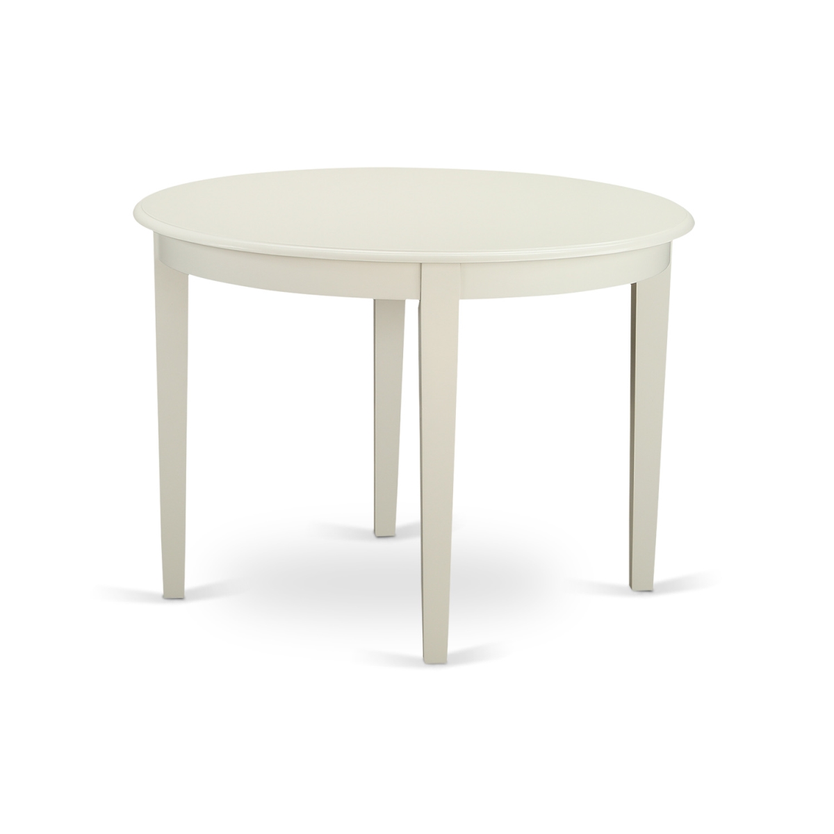 Boston Table 42 in. Round with 4 Tapered Legs, White Finish