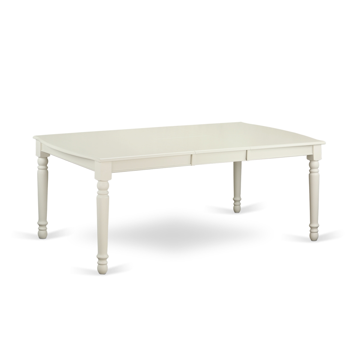 DOT-LWH-T Dover Dining Room Table with 18 in. Butterfly Leaf in. Linen White Finish
