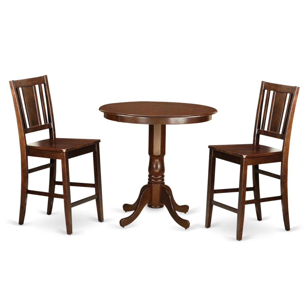 Pub Dinette Table & 2 Counter Height Dining Chair, Jackson