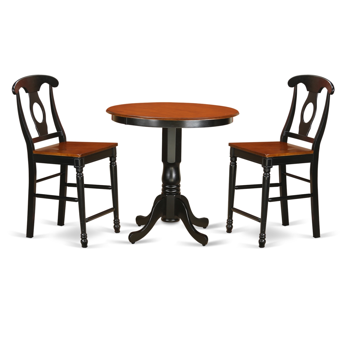 Dining Counter Height Table & 2 Stool, Black Finish