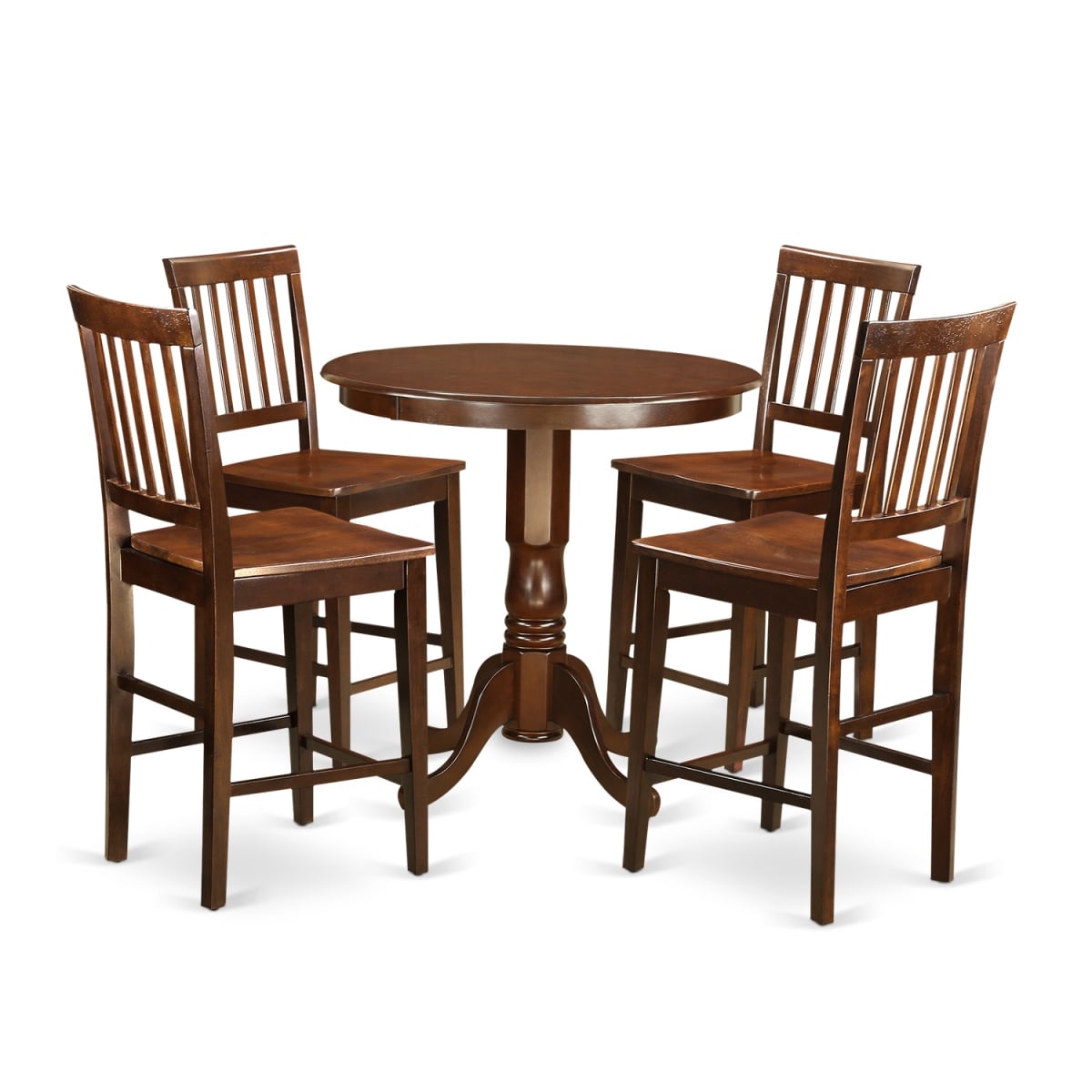 Dining Counter Height Pub Table & 4 Room Chairs, Jackson