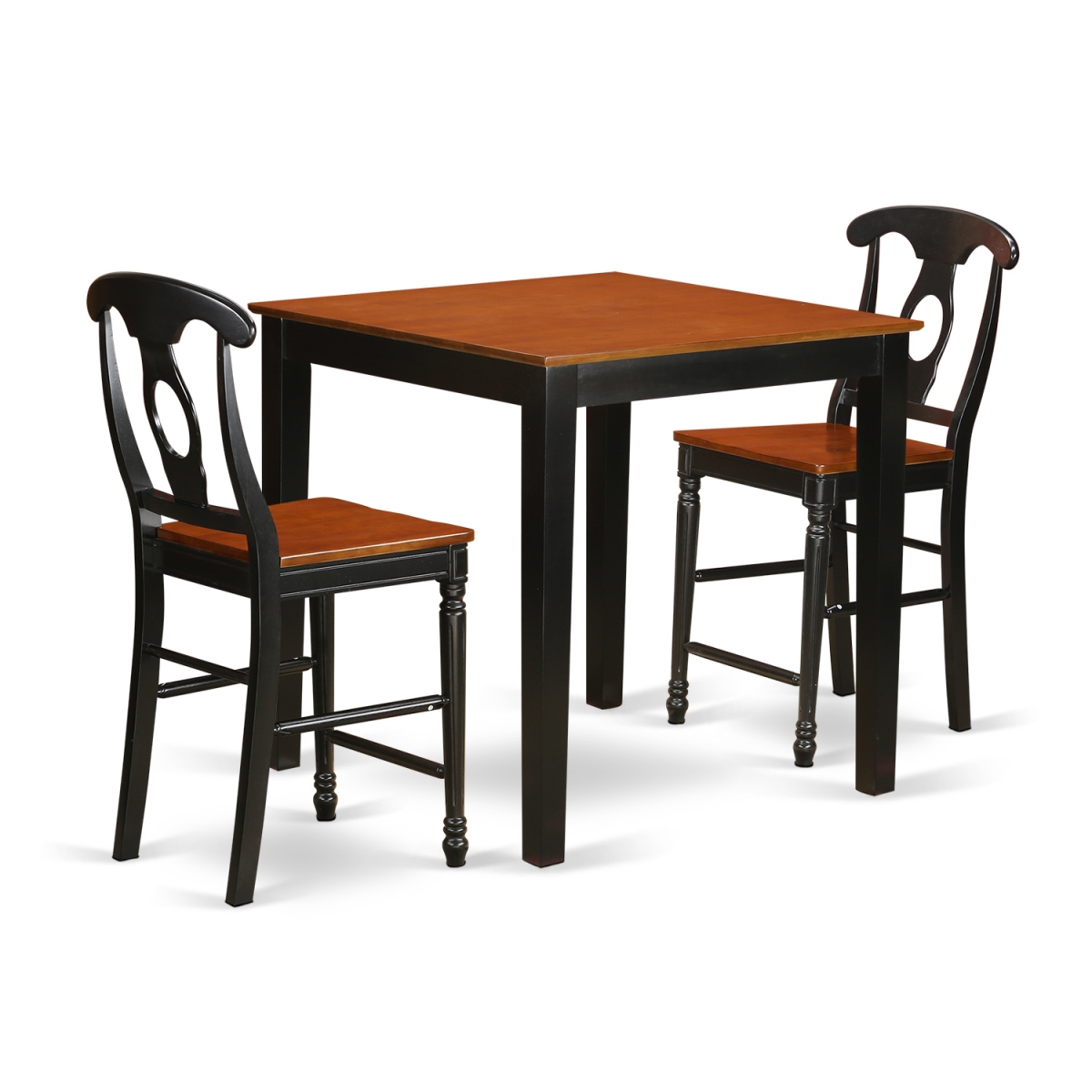 Counter Height Dining Table & 2 Stool, Black Finish