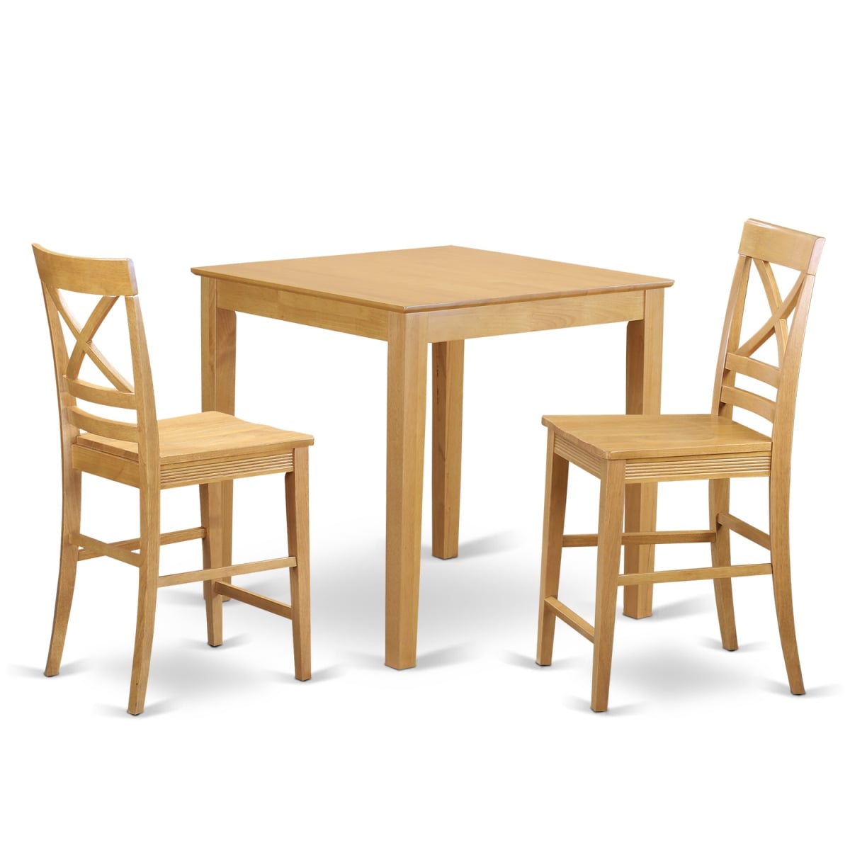 Counter Height Pub Table & 2 Chairs, Oak