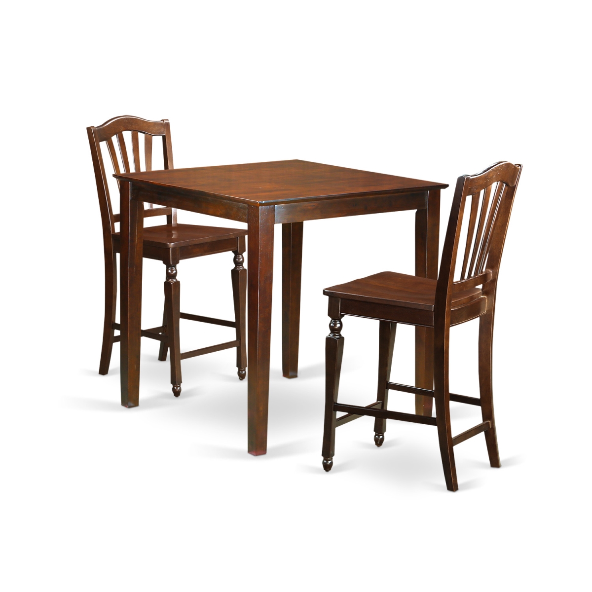 Dining Counter Height Pub Table & 2 Dinette Chairs, Vernon