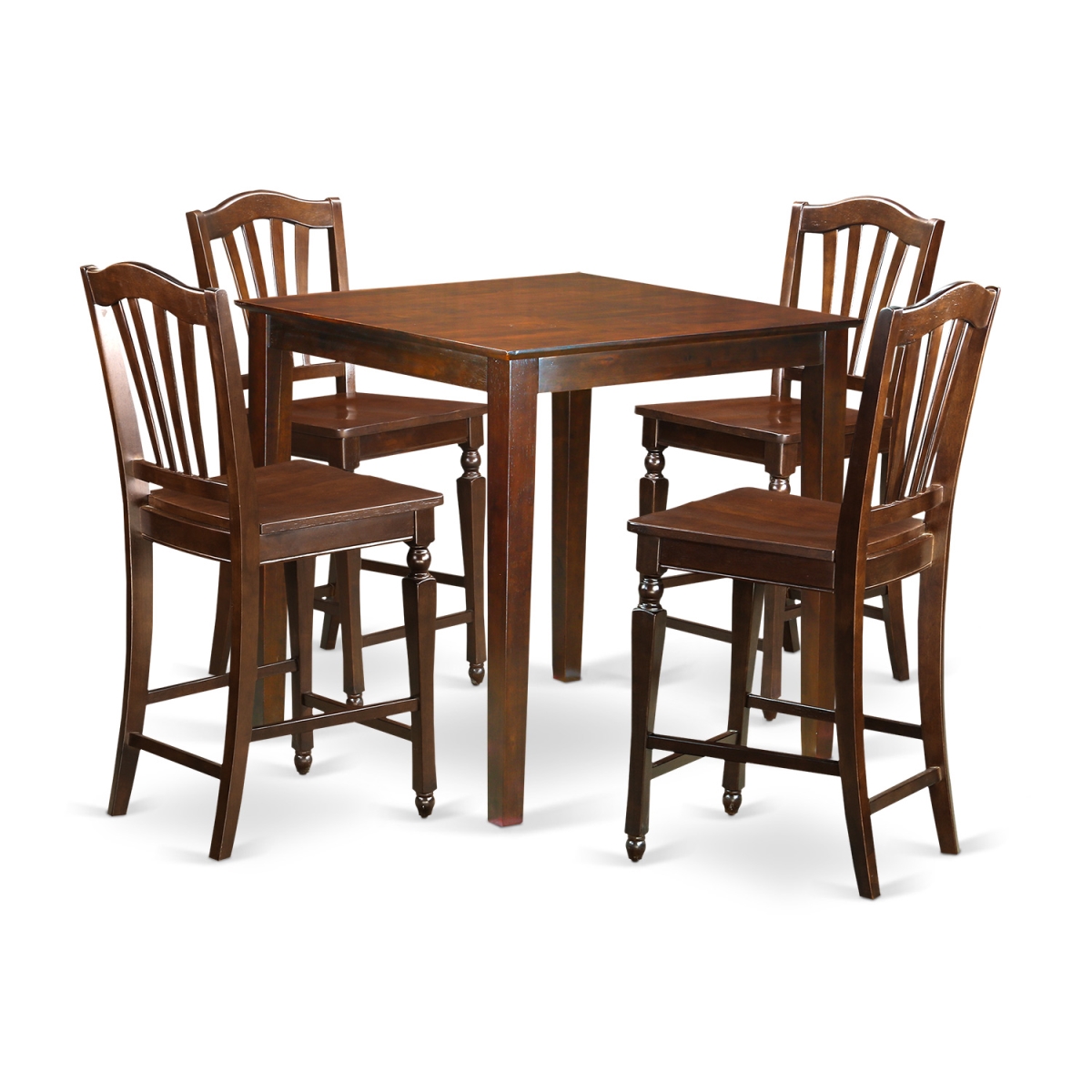 Pub Kitchen Dinette Table & 4 Kitchen Bar Stool, Vernon