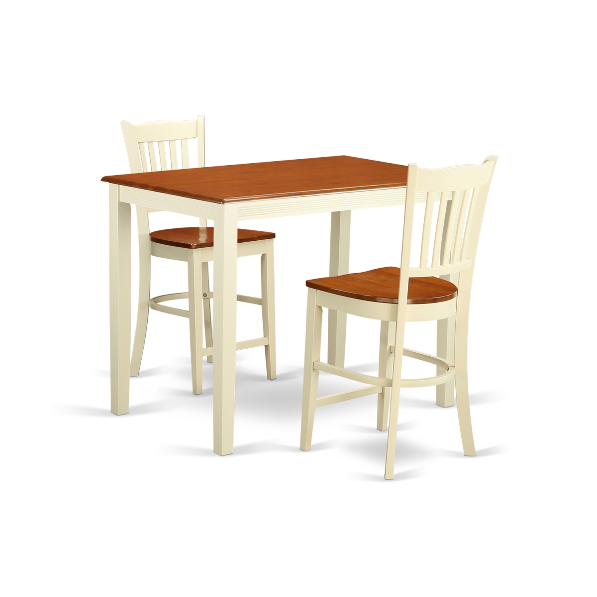 Counter Height Pub Table & 2 Chairs, Warm Black