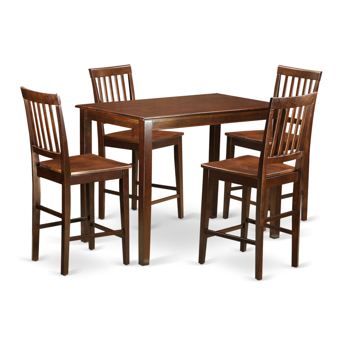 Dining Counter Height Pub Table & 4 Room Chairs, Yarmouth