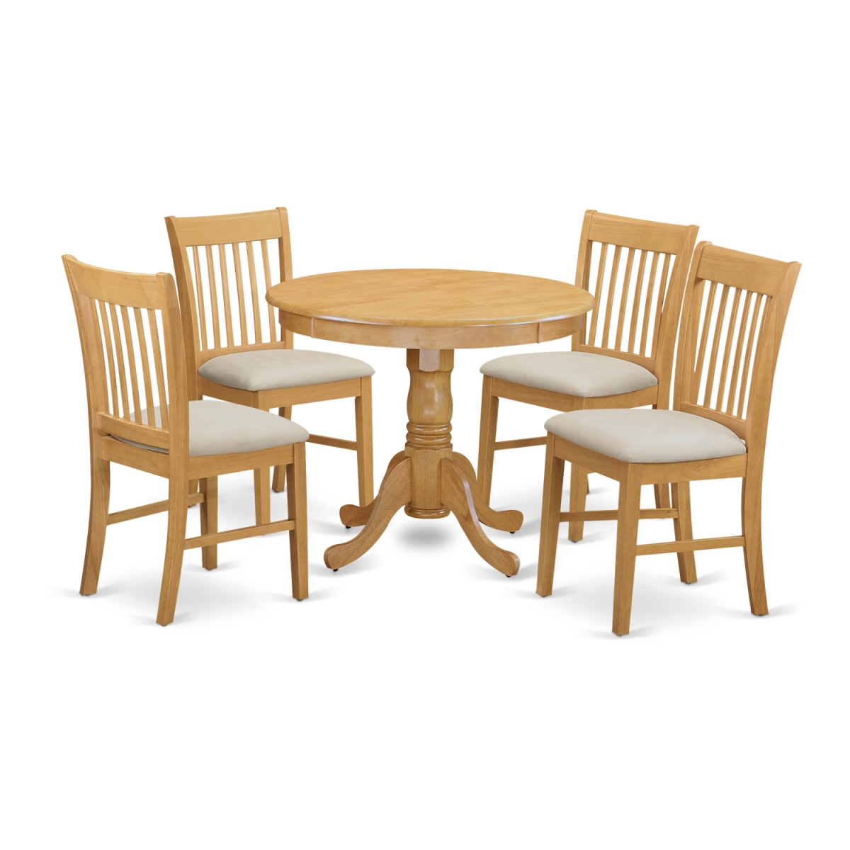 Small Kitchen Table & 4 Chairs, Oak