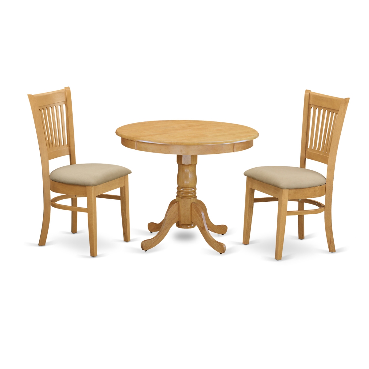 Kitchen Table & 2 Dining Chairs, Oak