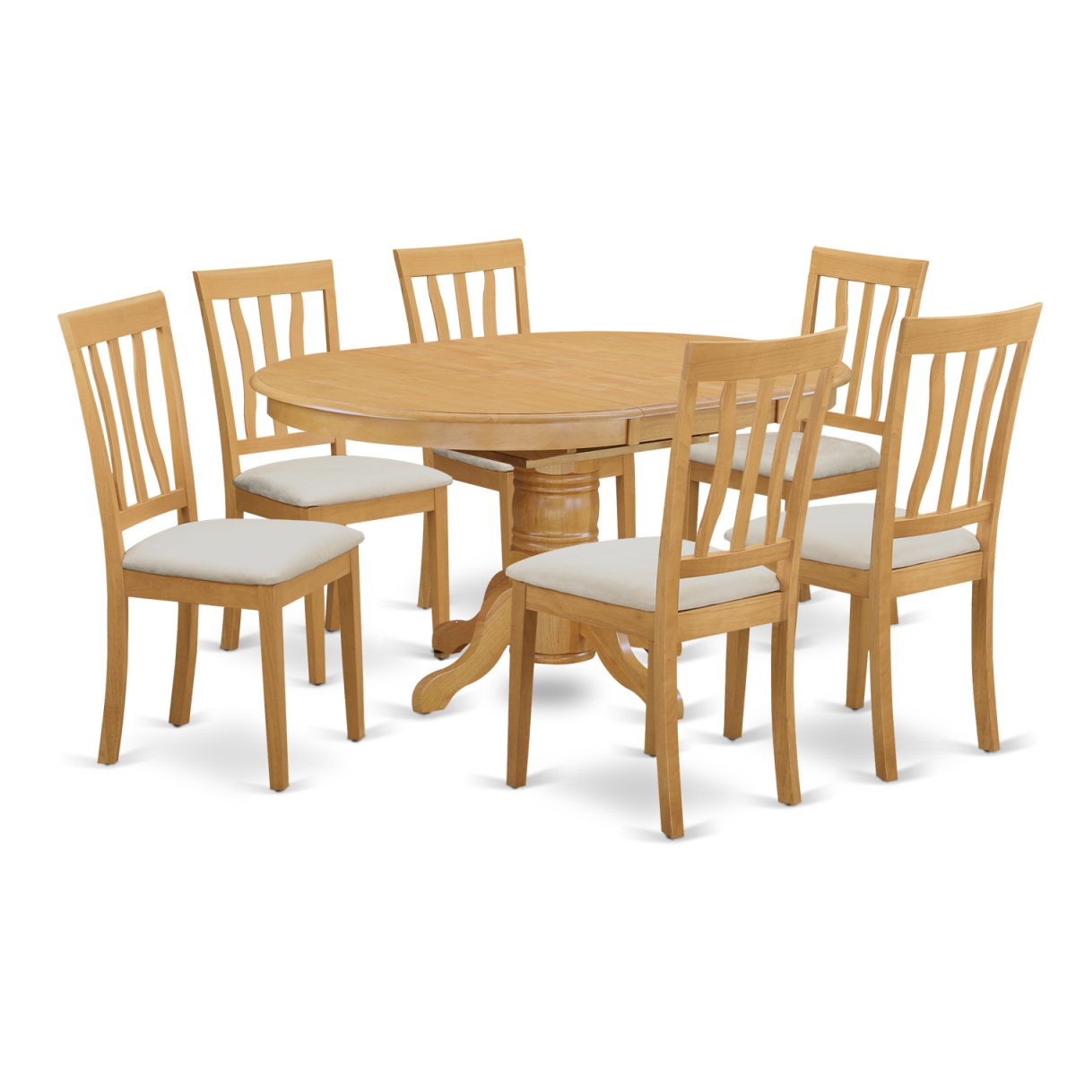 Avon Classy Kitchen Dinette Table & 6 Chairs - Oak