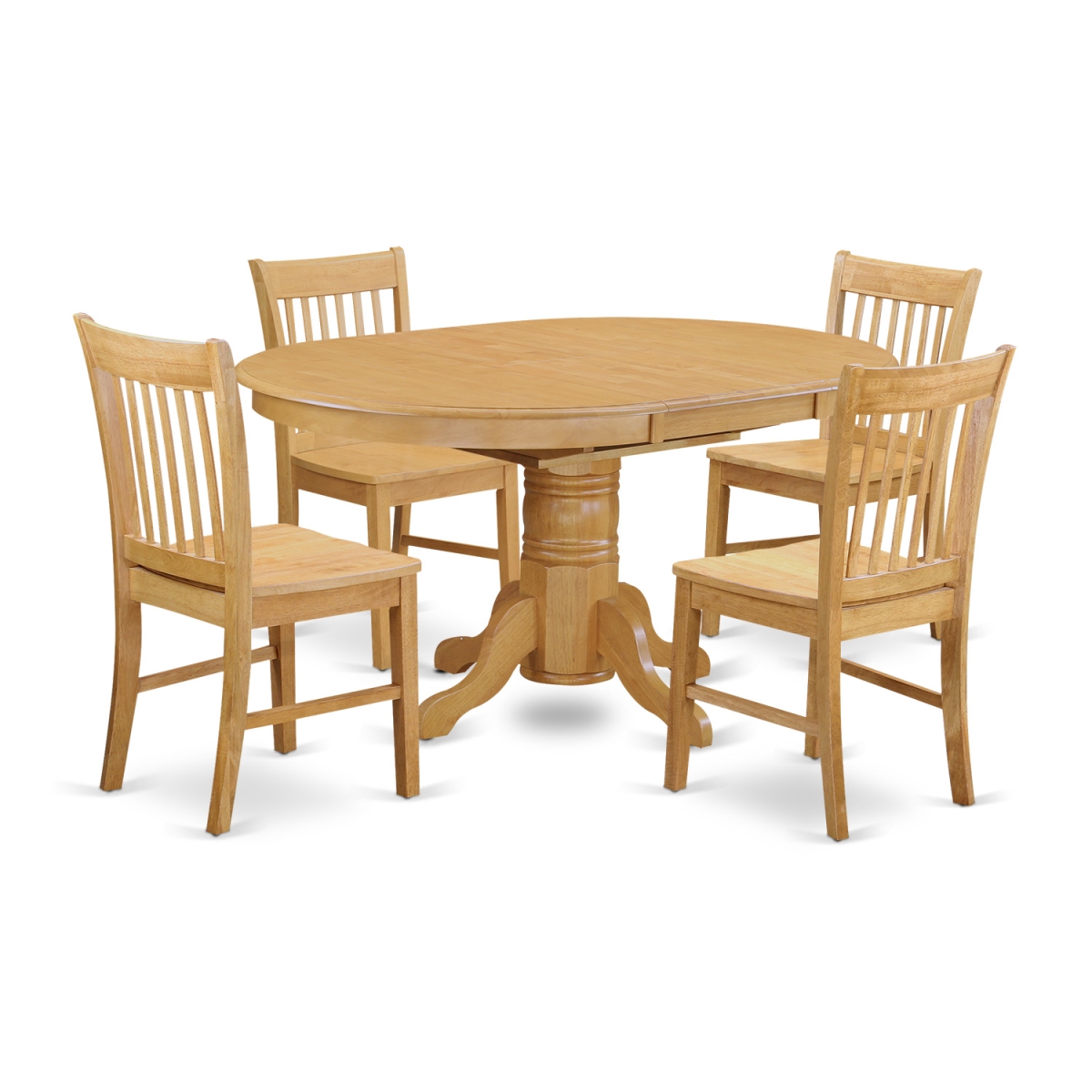 Small Kitchen Table & 4 Dining Chair, Oak