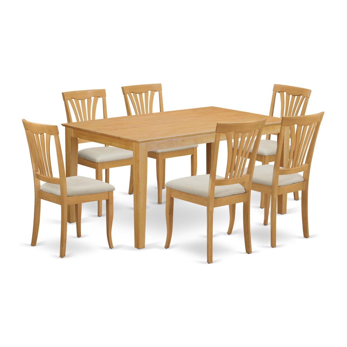 Dinette Table & 6 Chairs, Oak
