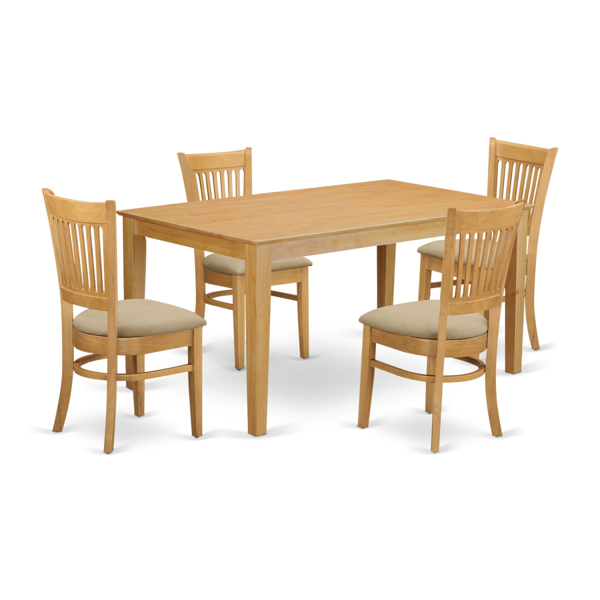 Small Kitchen Table & 4 Dining Chairs, Oak