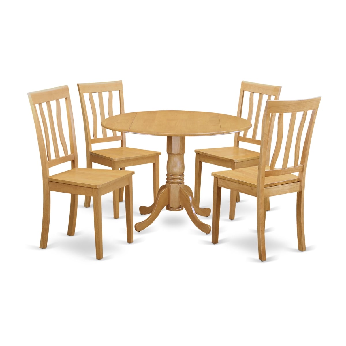 Dinette Table & 4 Kitchen Chairs, Oak