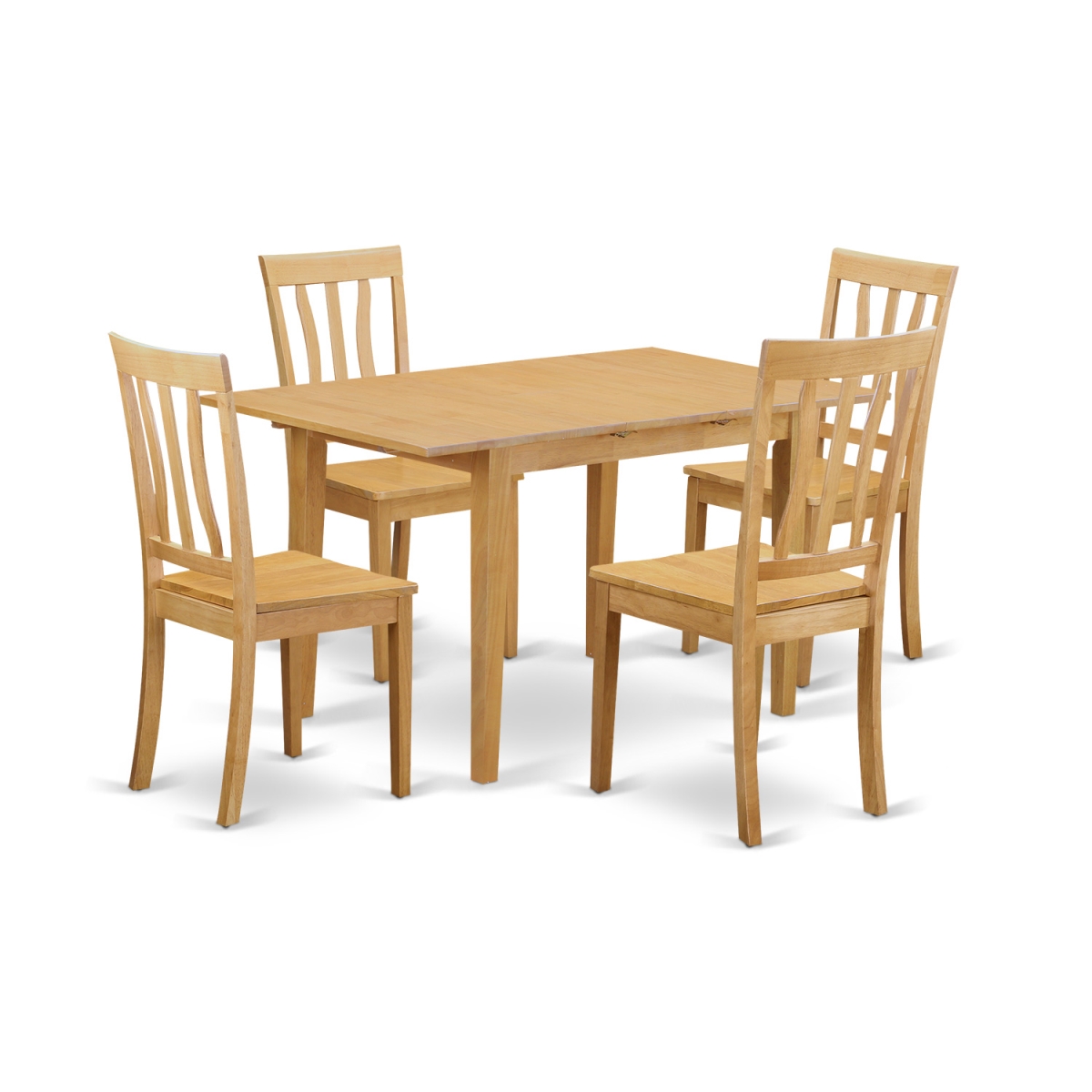 Dinette Table & 4 Chairs, Oak