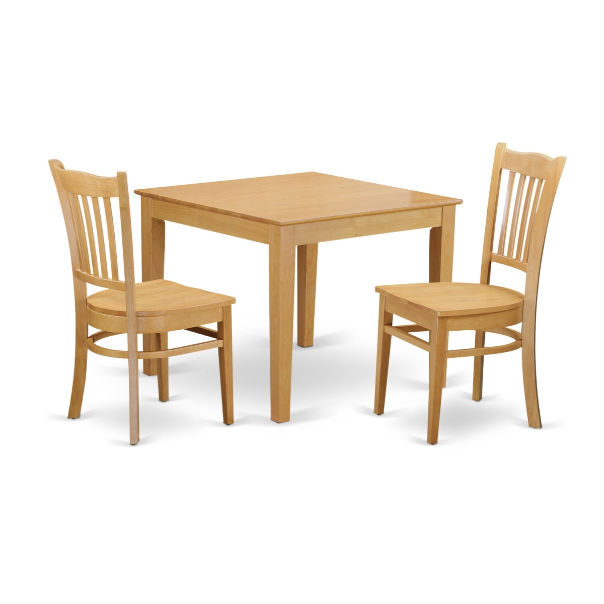 Oxford Dinette Table & 2 Chairs, Oak