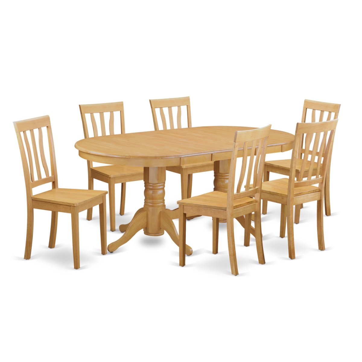 Unique Kitchen Dinette Table & 6 Chairs, Oak