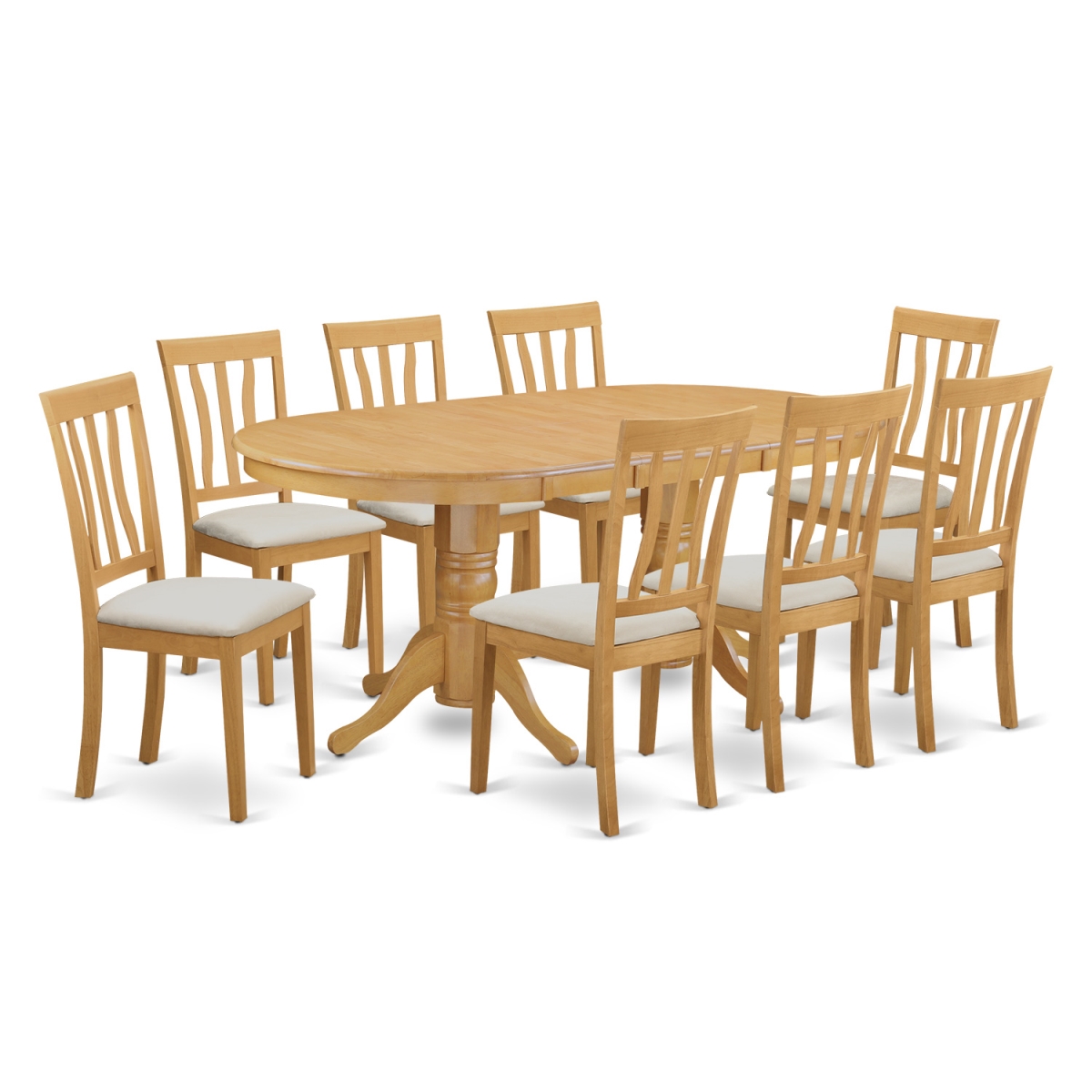 Dining Kitchen Dinette Table & 8 Chairs, Oak
