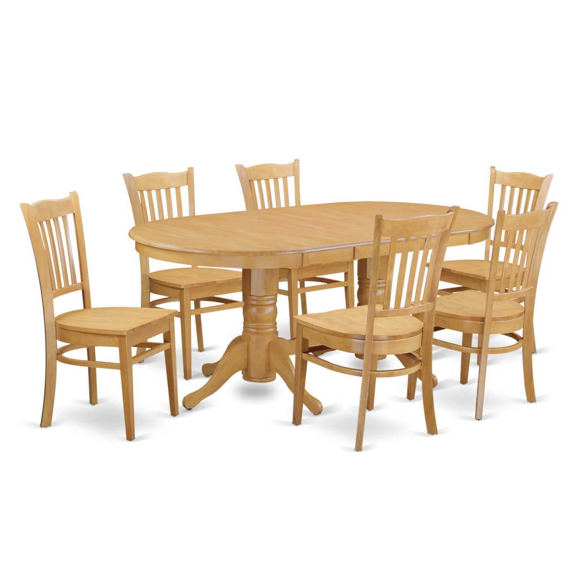 Dining Kitchen Dinette Table & 6 Chairs, Oak