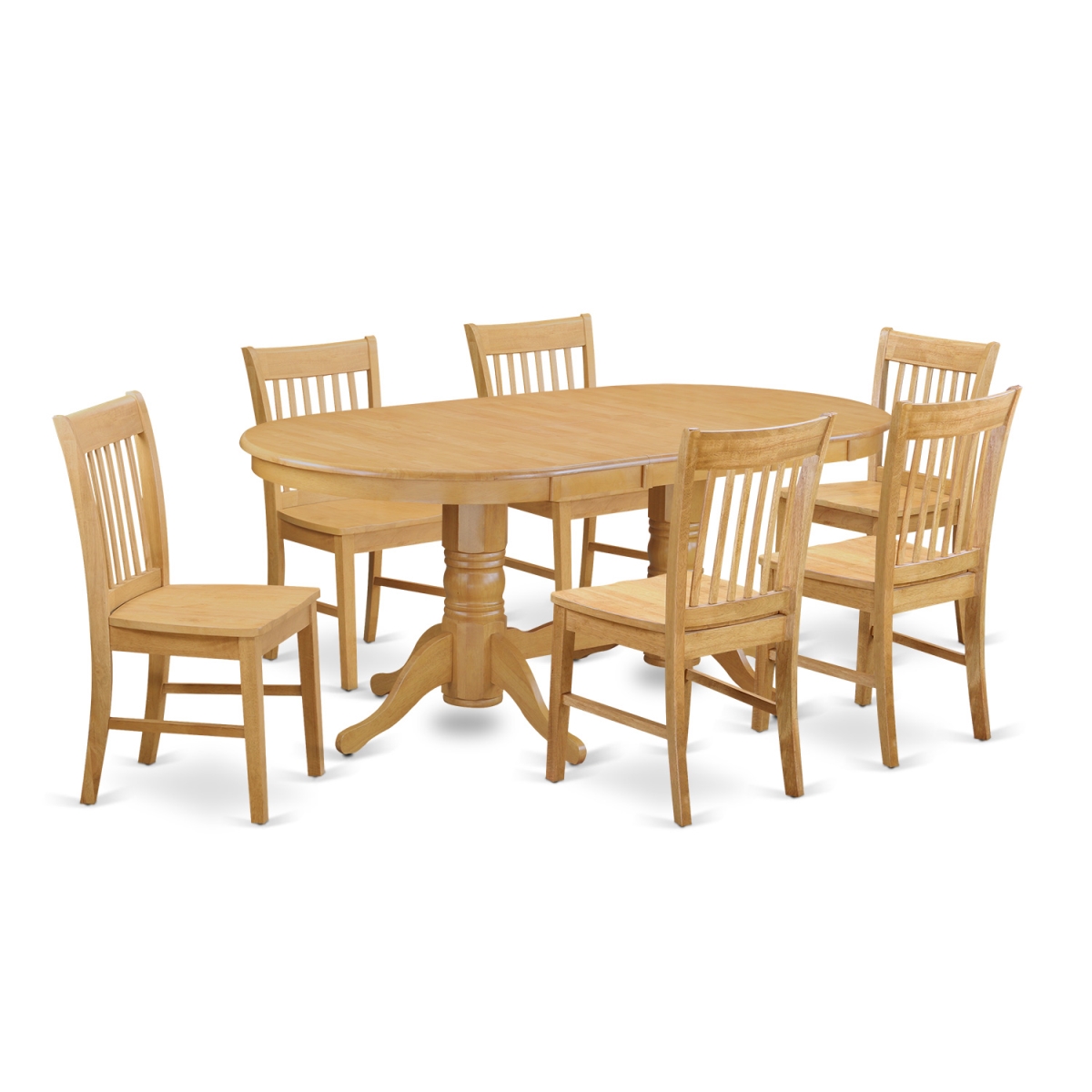 Kitchen Table & 6 Dining Room Chairs, Oak