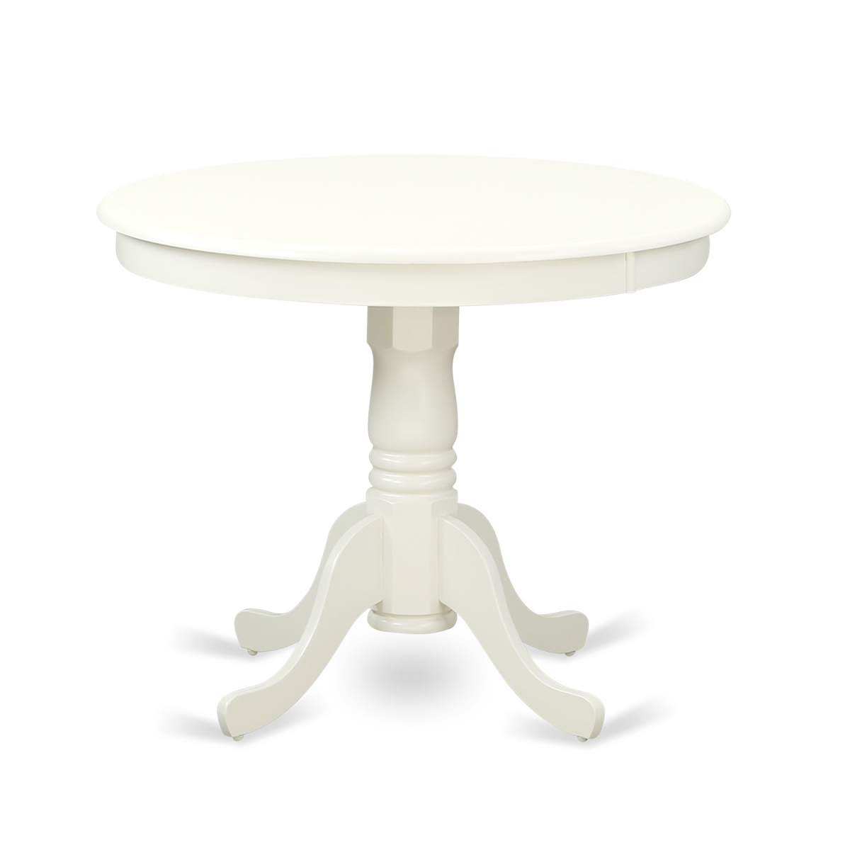 Picture of East West Furniture ANT-LWH-TP Round Antique Table, Linen White - 36 in.