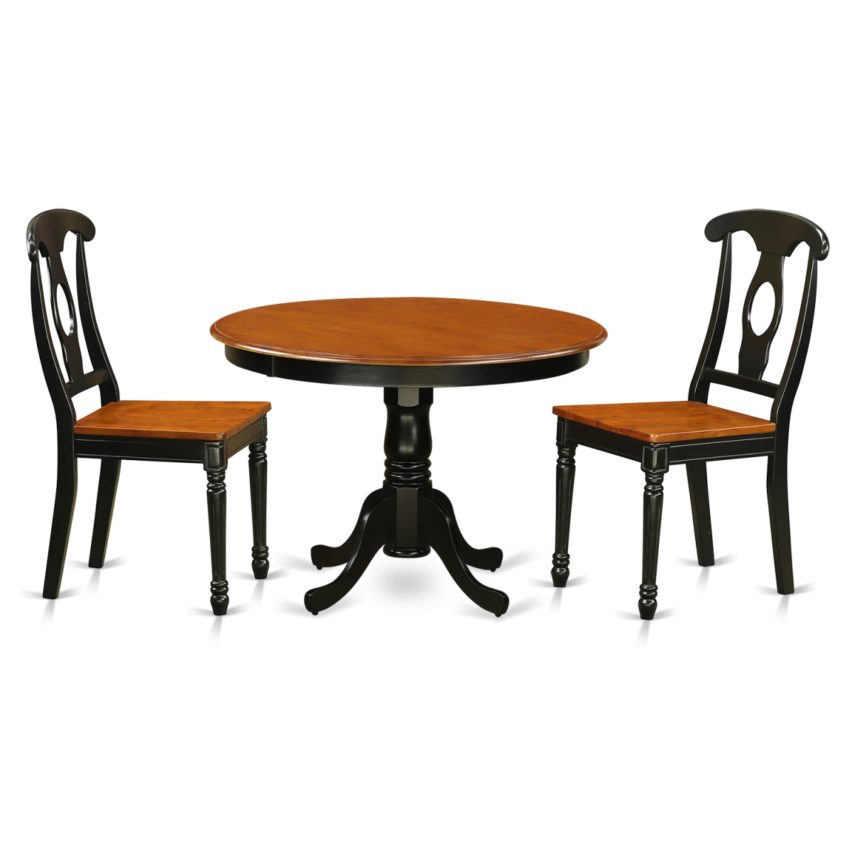 Dining Set - Black & Cherry - 36 in. - 3 Piece
