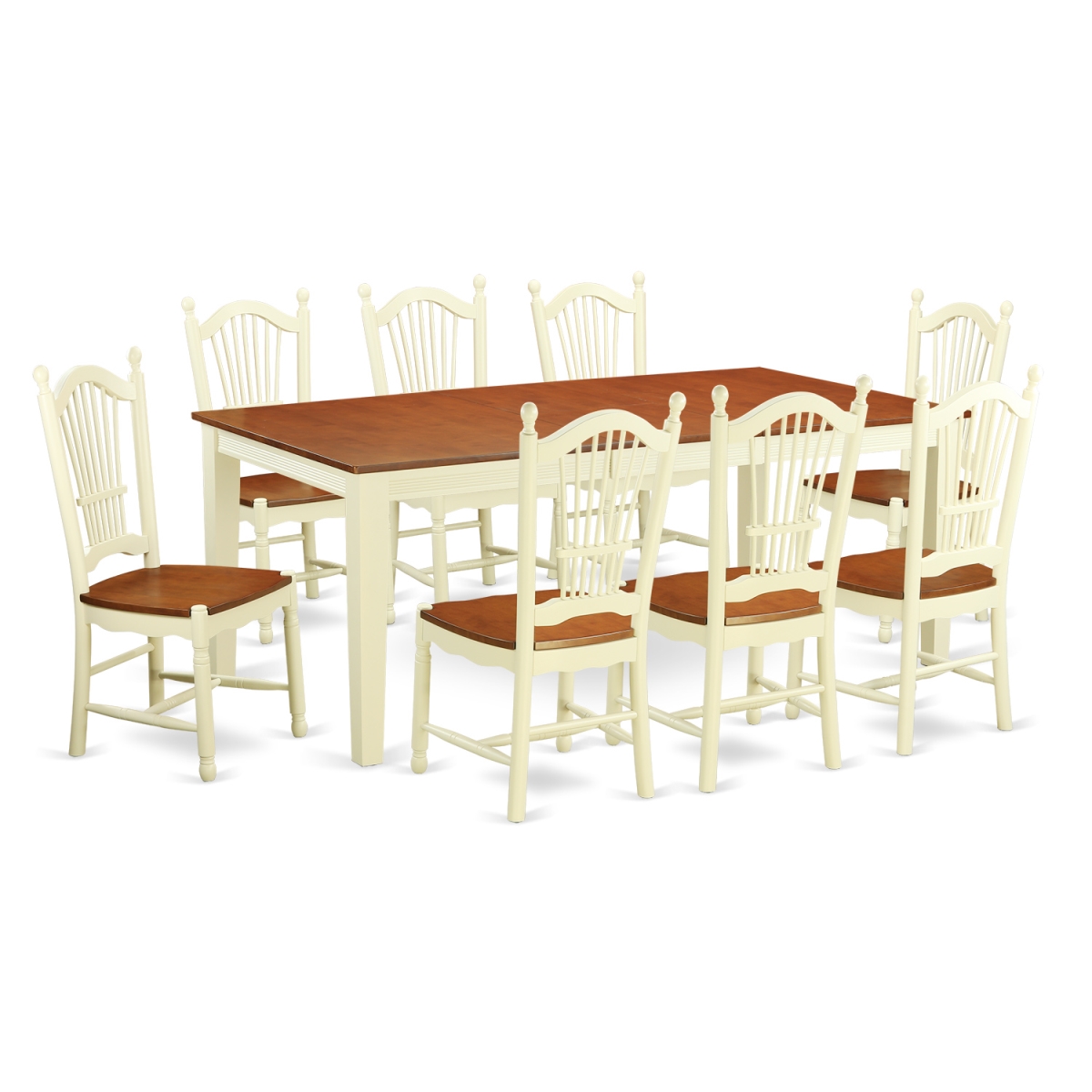 East West Furniture QUDO9-WHI-W