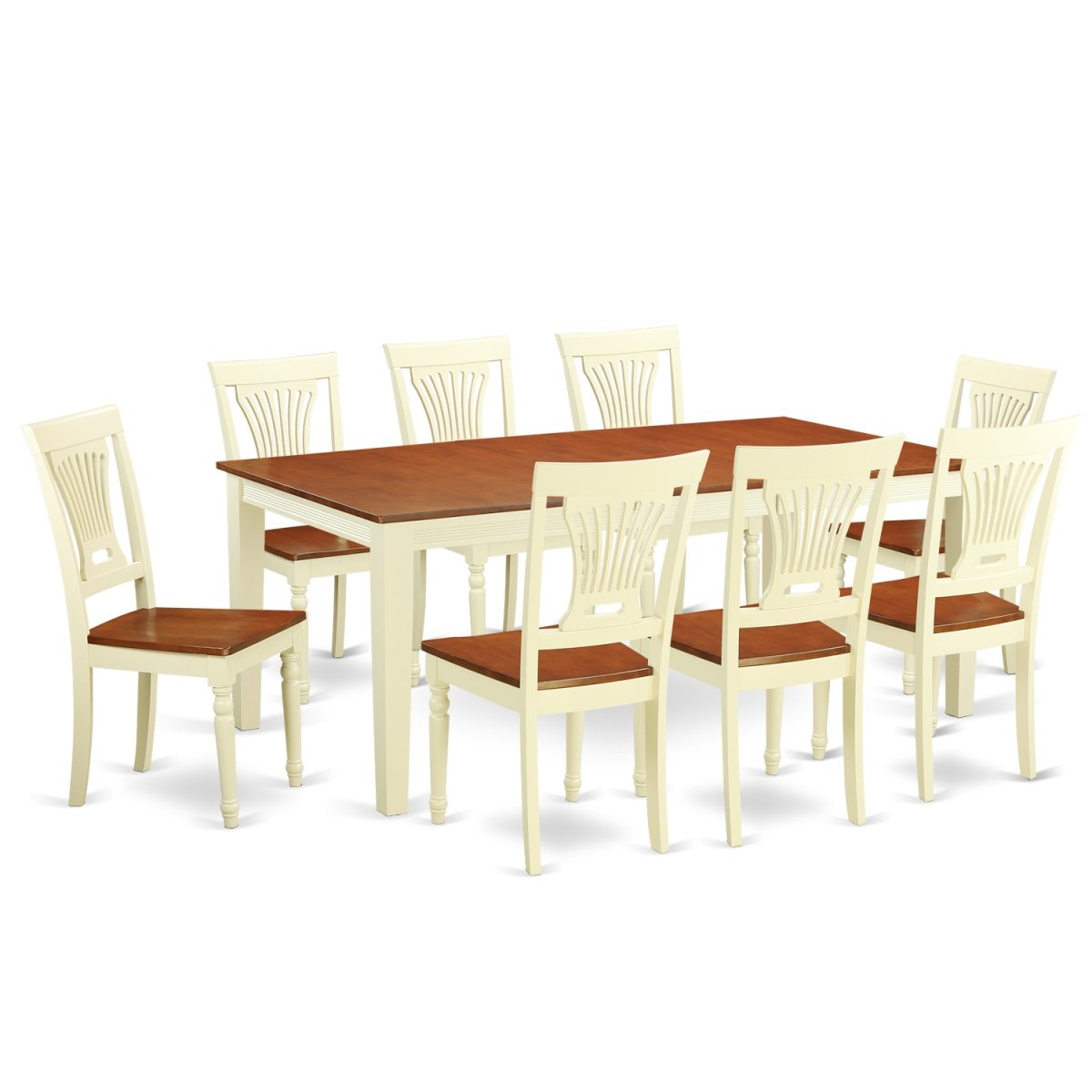 East West Furniture QUPL9-WHI-W