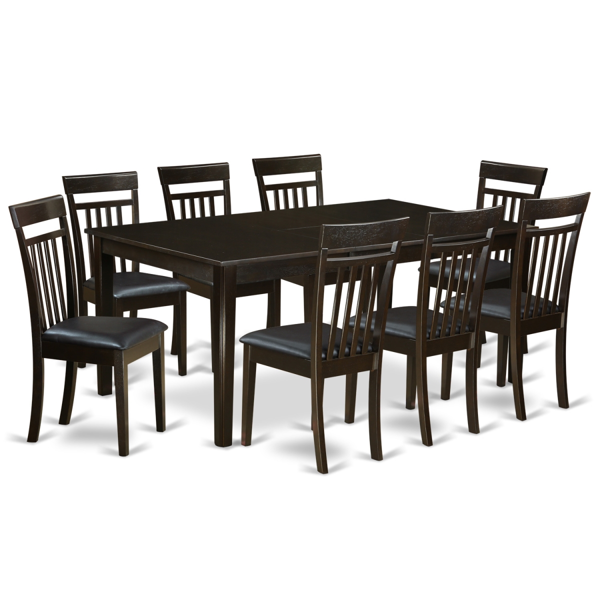 Dining Room Set - Table with Leaf Plus 8 Chairs - 9 Piece