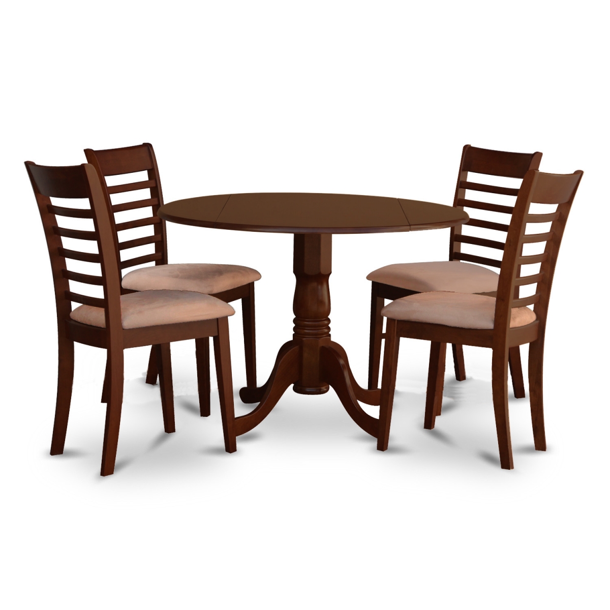 Dublin Kitchen Table Set - Dining Table & 4 Microfiber Upholstery Chairs - 5 Piece