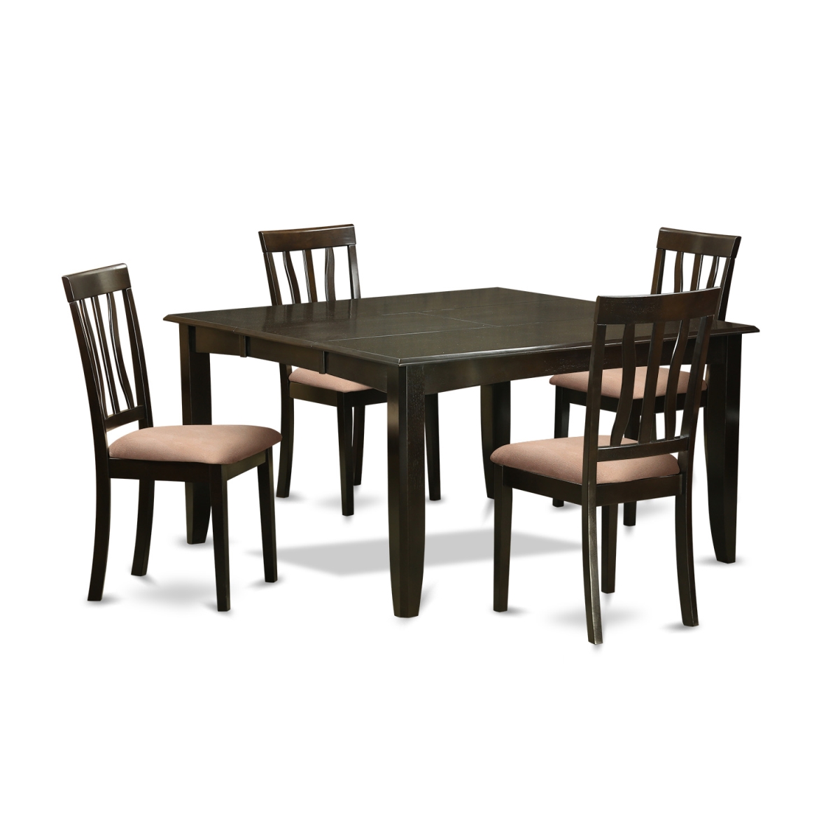 Dining Set - Table with Leaf & 4 Chairs - 5 Piece