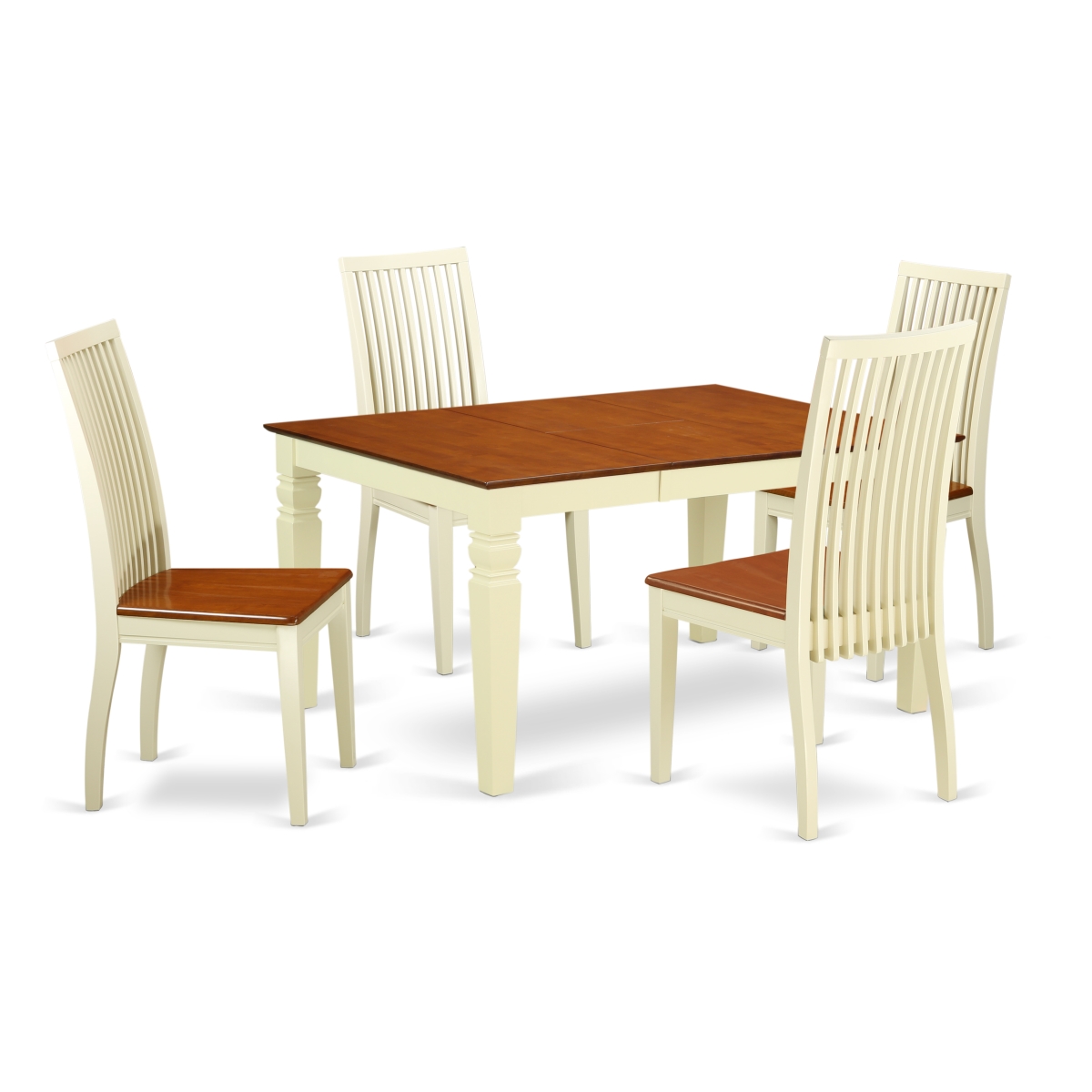 5 Piece Dinette Set, Buttermilk & Cherry