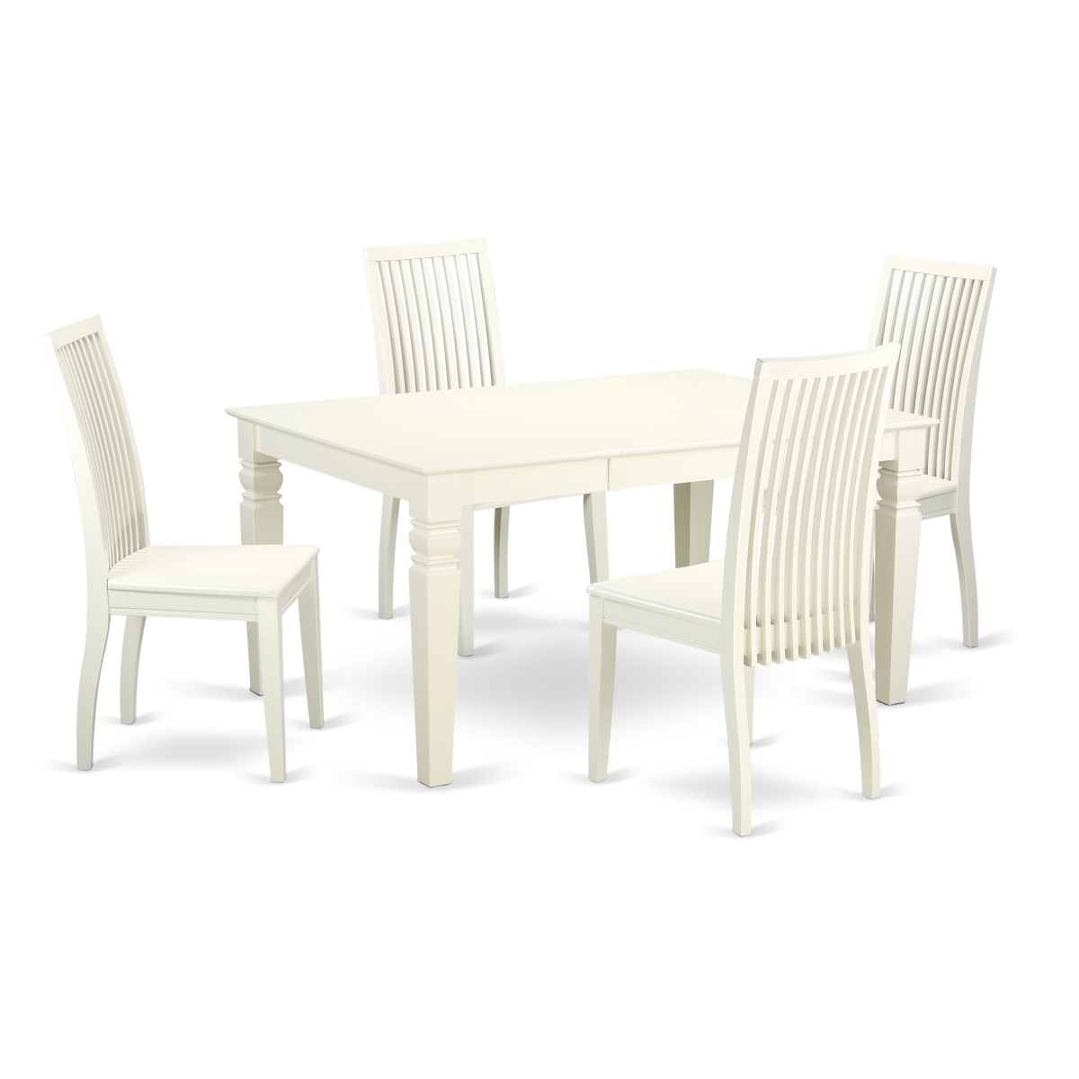 5 Piece Dinette Set, Linen White