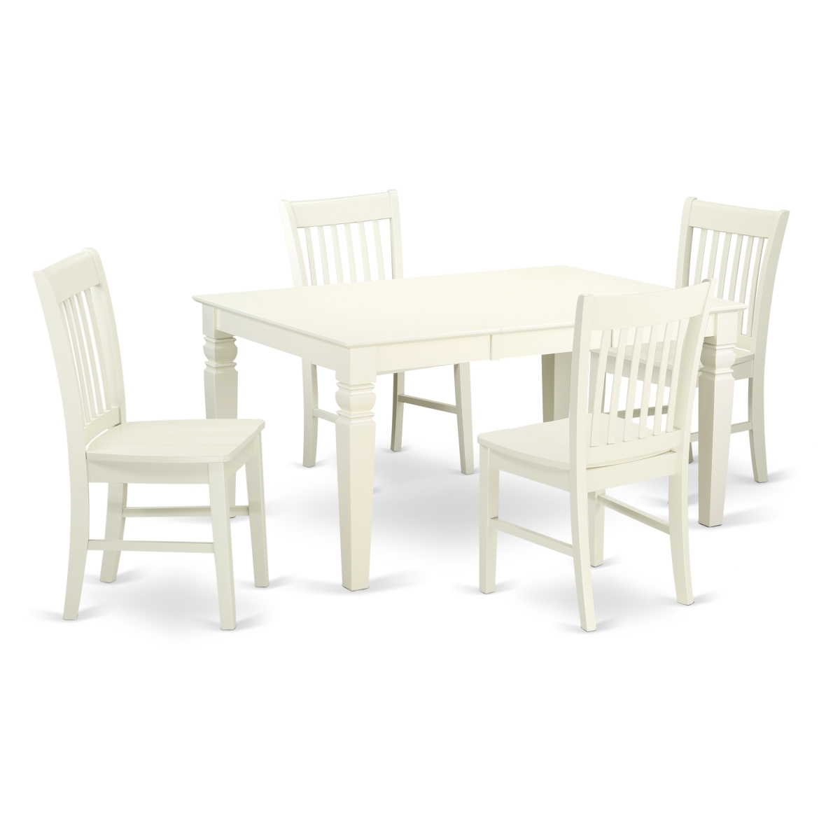 5 Piece Dinette Set, Linen White