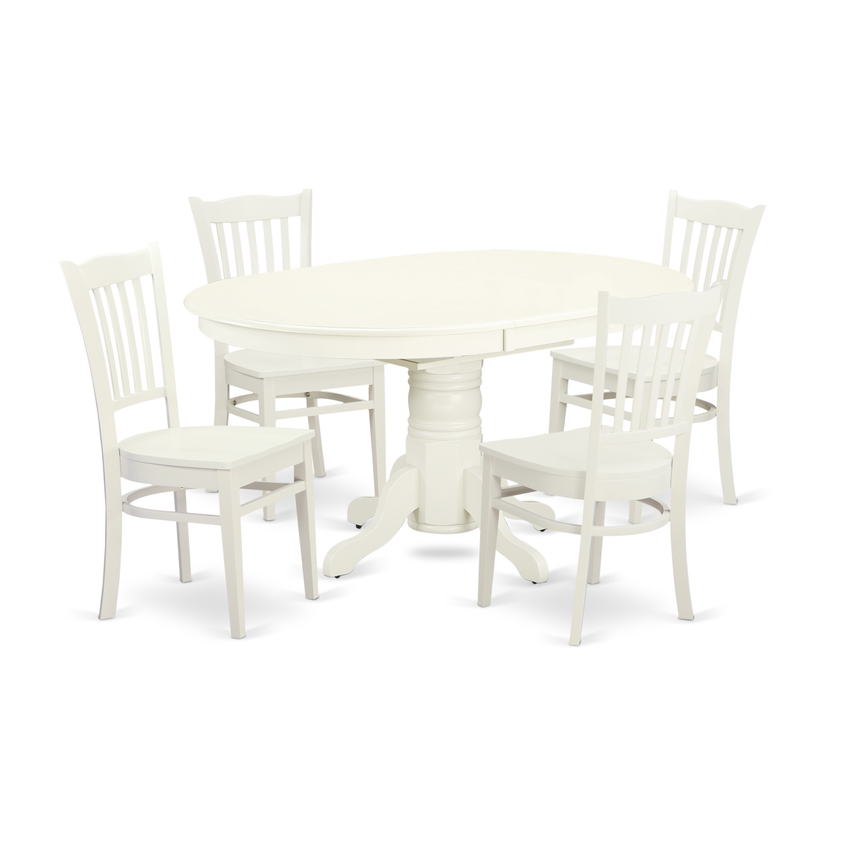 Picture of East West Furniture AVGR5-LWH-W 5 Piece Dining Set, Linen White