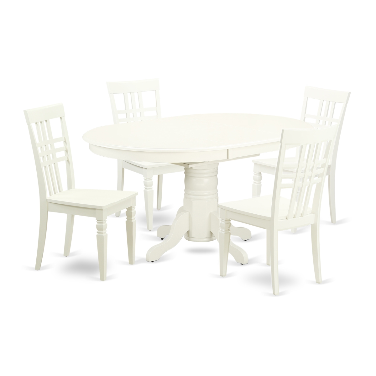 Picture of East West Furniture AVLG5-LWH-W 5 Piece Dining Set, Linen White