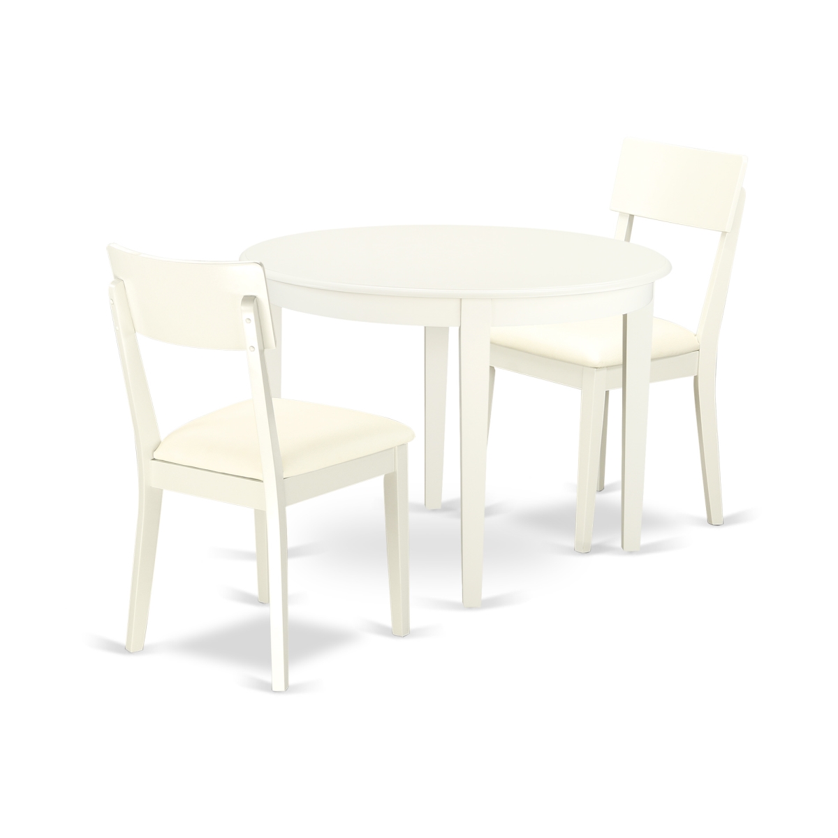 Picture of East West Furniture BOAD3-LWH-LC 3 Piece Kitchen Table Set&#44; Linen White