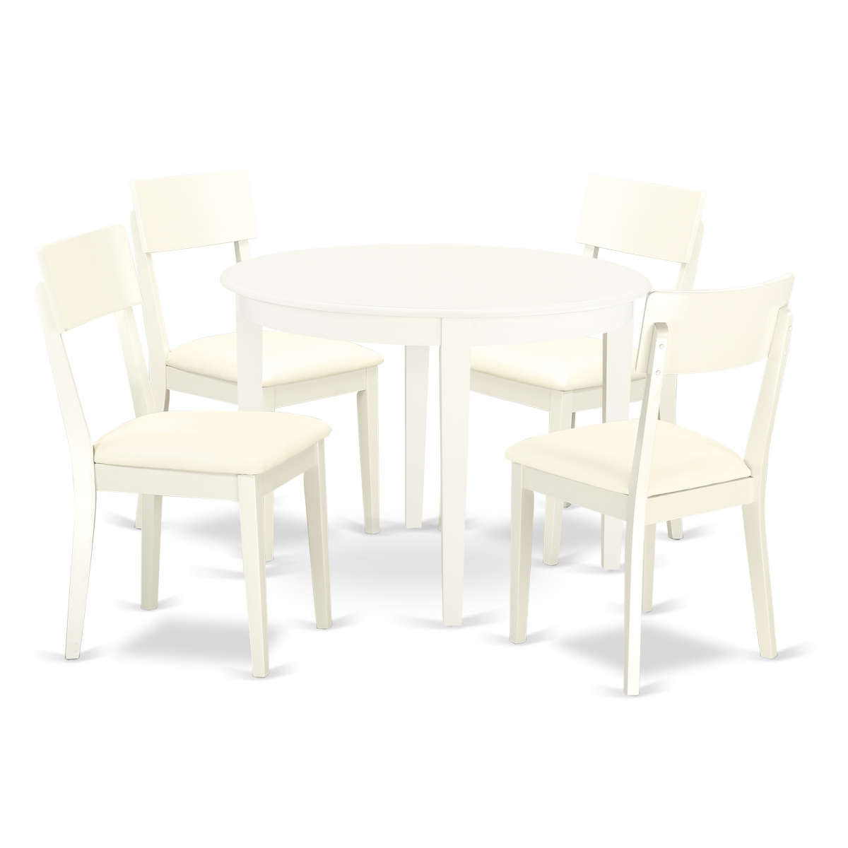 Picture of East West Furniture BOAD5-LWH-LC 5 Piece Kitchen Table Set, Linen White