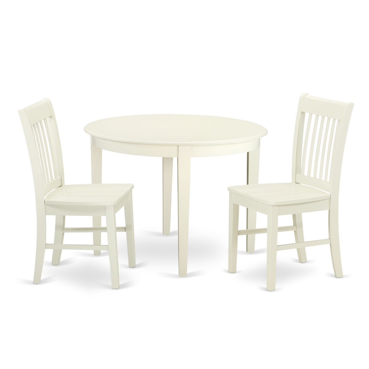 Picture of East West Furniture BONO3-LWH-W 3 Piece Kitchen Table Set, Linen White