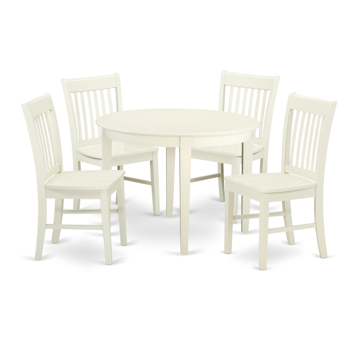 Picture of East West Furniture BONO5-LWH-W 5 Piece Kitchen Table Set&#44; Linen White