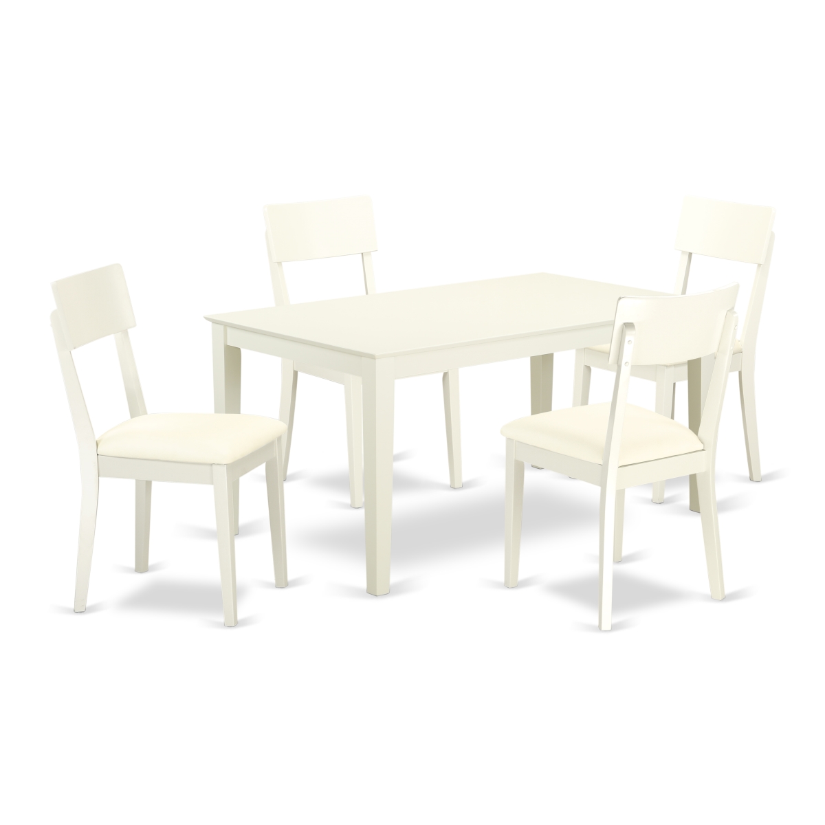 Picture of East West Furniture CAAD5-LWH-LC 5 Piece Dining Table Set