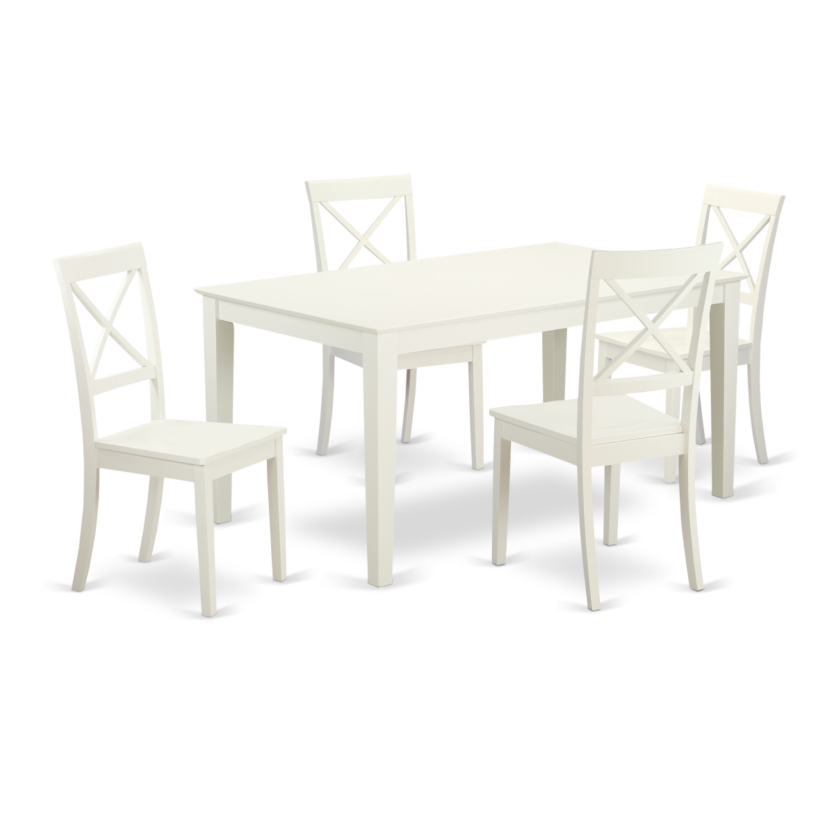 Picture of East West Furniture CABO5-LWH-W 5 Piece Dining Table Set