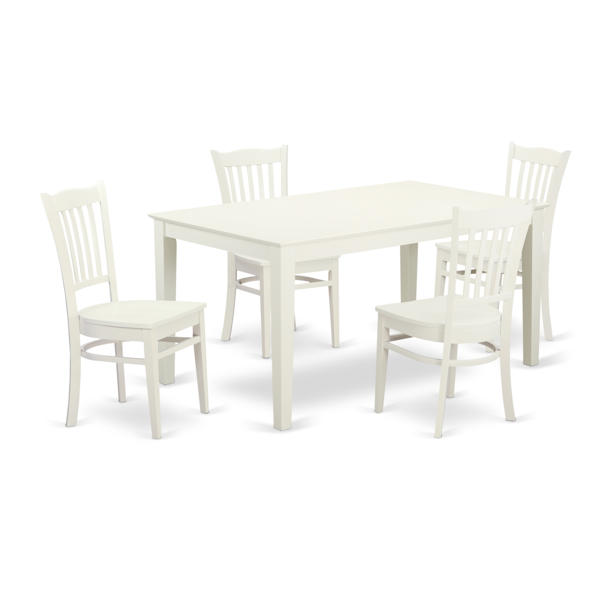 Picture of East West Furniture CAGR5-LWH-W 5 Piece Dining Table Set