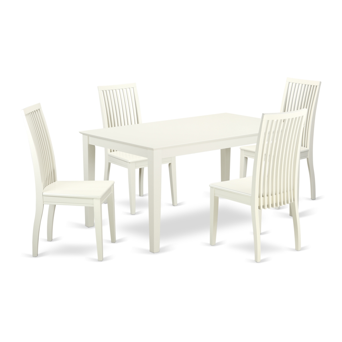 Picture of East West Furniture CAIP5-LWH-W 5 Piece Dining Table Set