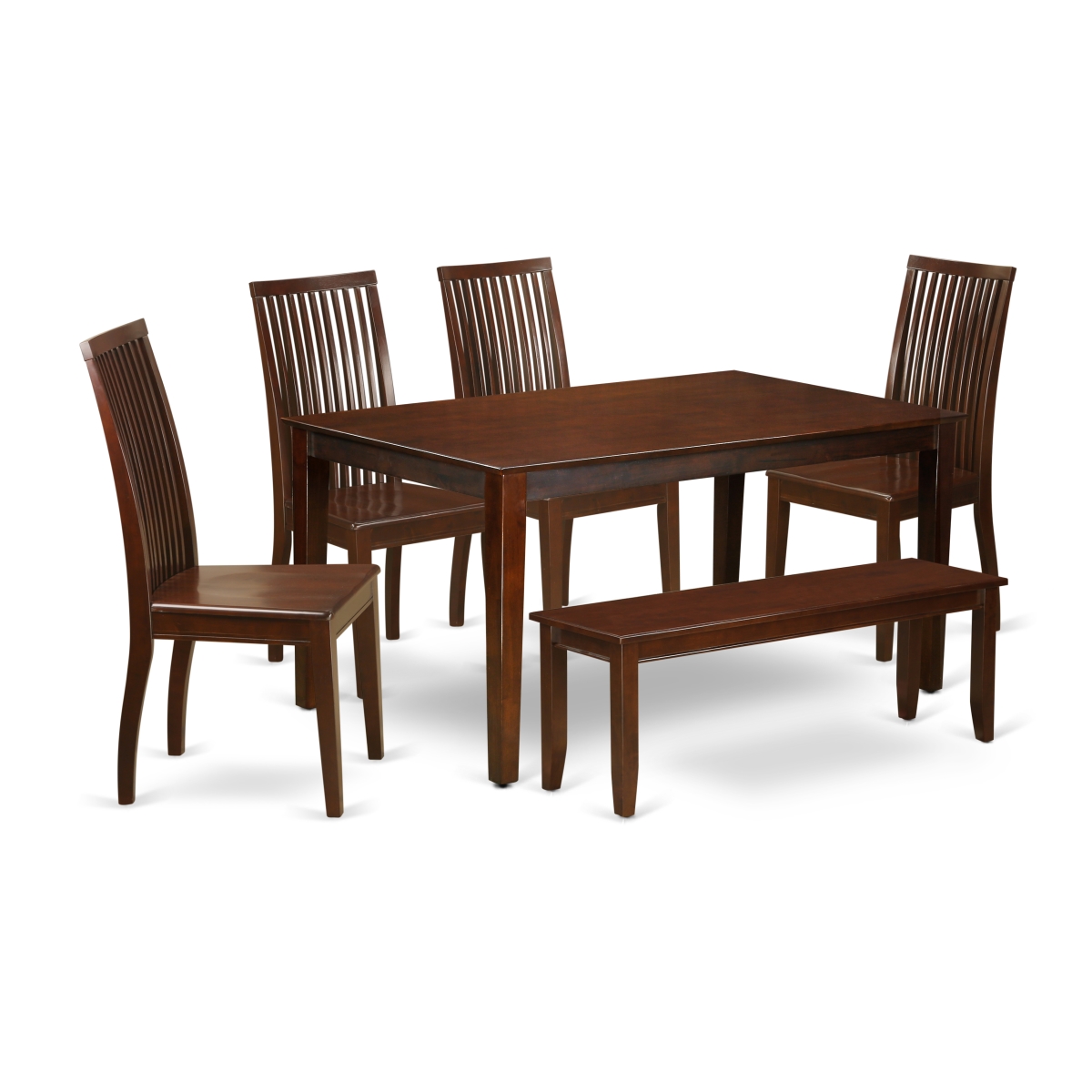 Picture of East West Furniture CAIP7-LWH-W 7 Piece Dining Table Set