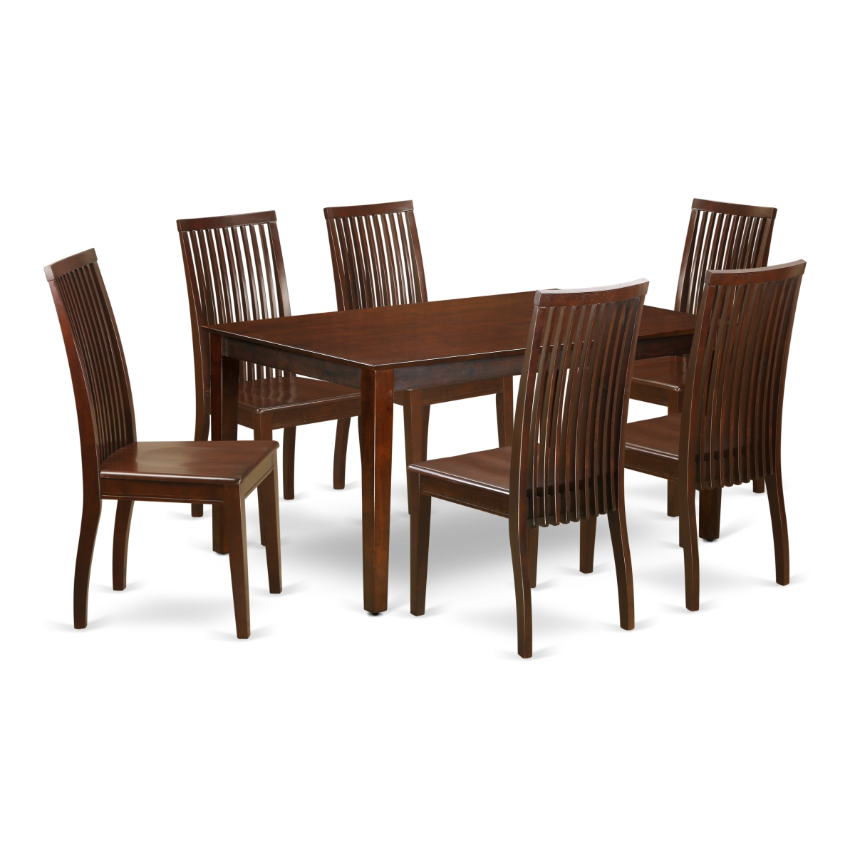 Picture of East West Furniture CAIP7-MAH-W 7 Piece Dining Table Set