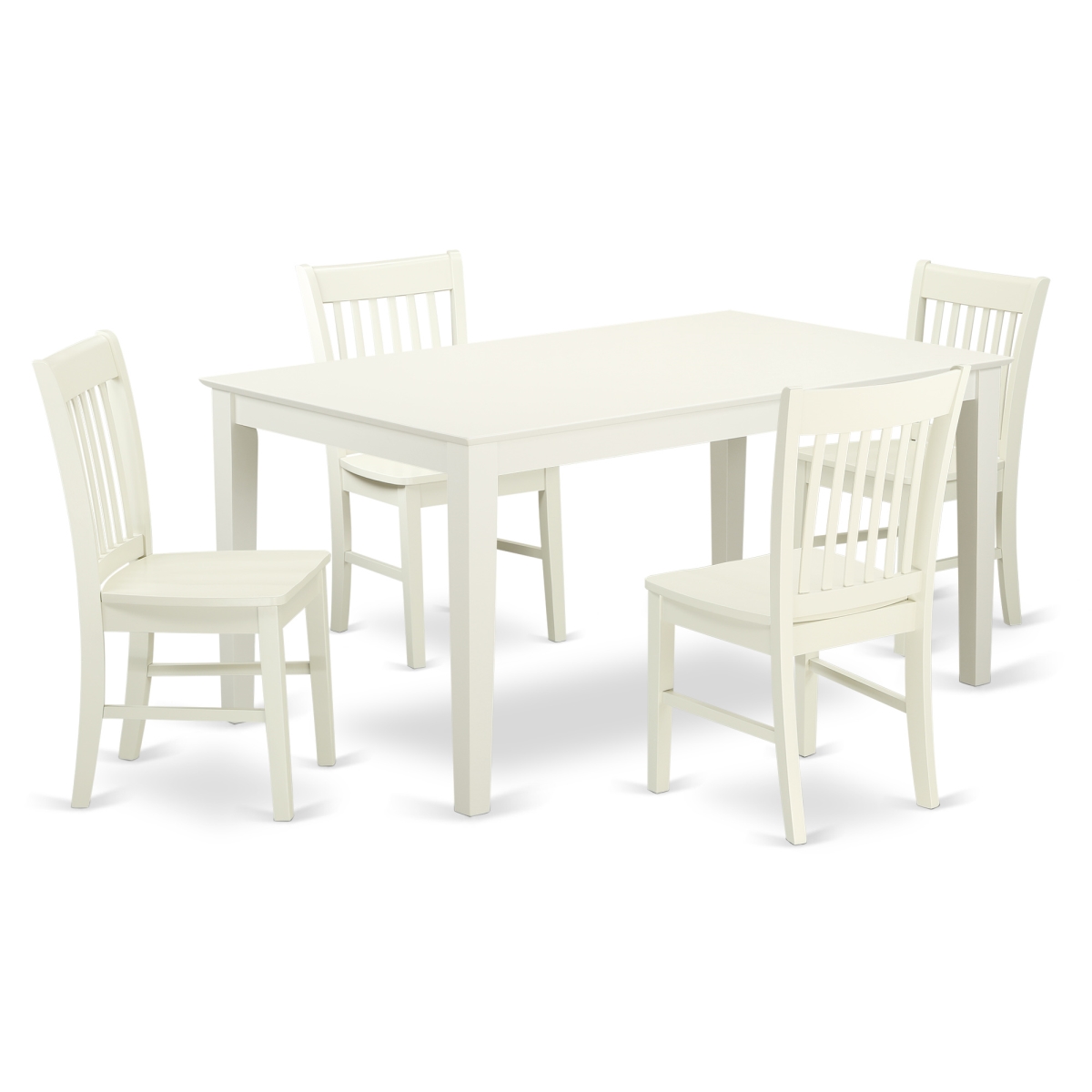 Picture of East West Furniture CANO5-LWH-W 5 Piece Dining Table Set