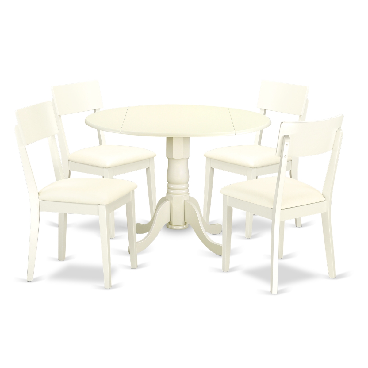 Picture of East West Furniture DLAD5-LWH-LC 5 Piece Dublin Kitchen Table Set