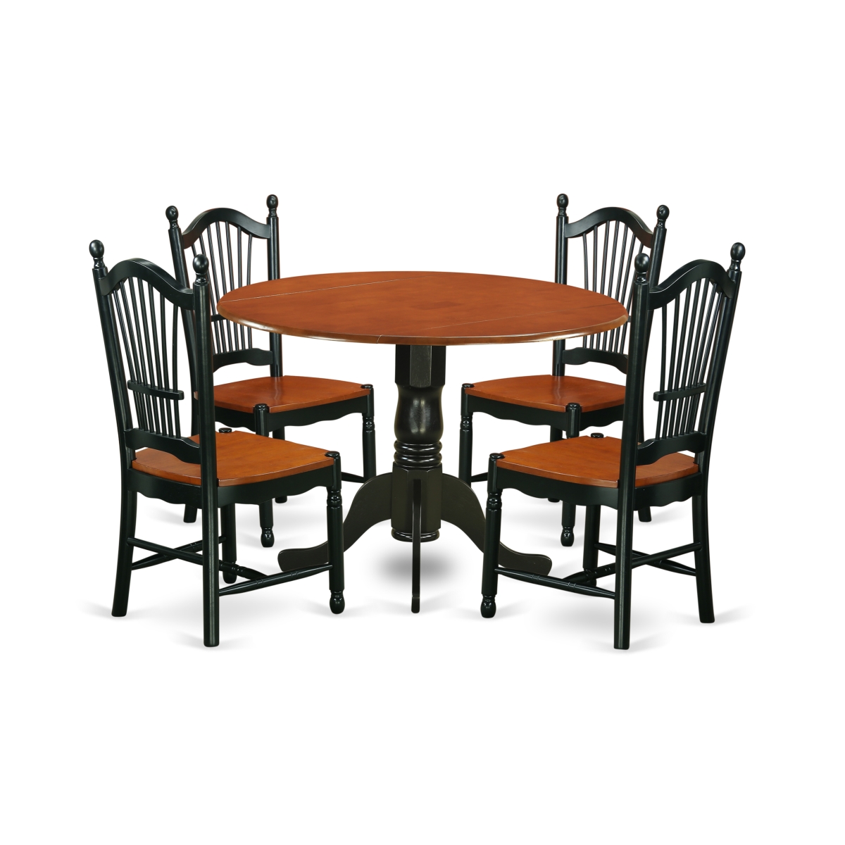 Picture of East West Furniture DLDO5-BCH-W 5 Piece Dublin Kitchen Table Set