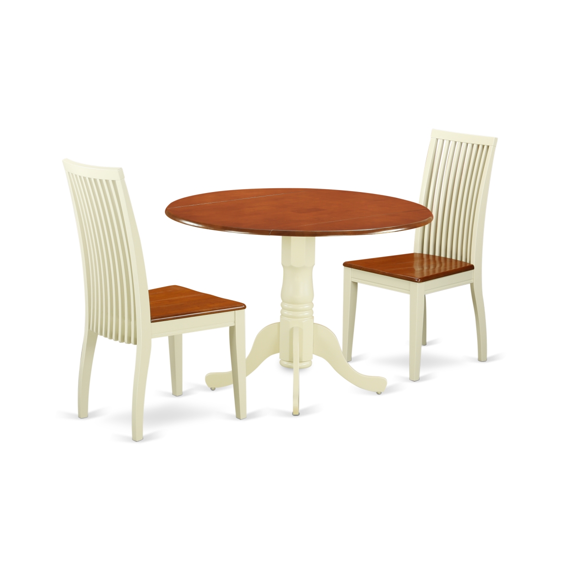 Picture of East West Furniture DLIP3-BMK-W 3 Piece Dublin Kitchen Table Set